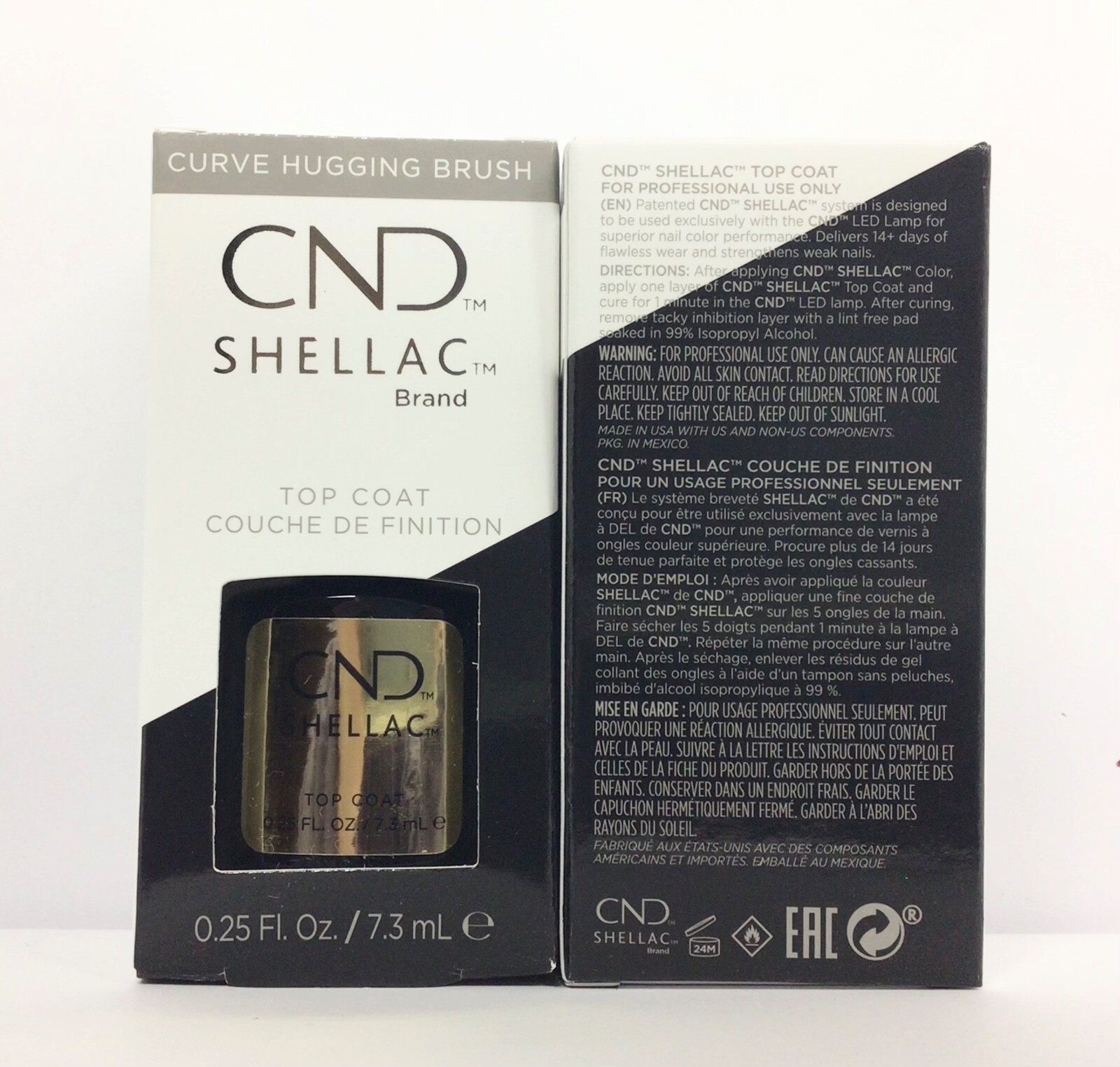 CND Shellac Gel Polish- Small Base + Top Coat 0.25oz/7.3ml