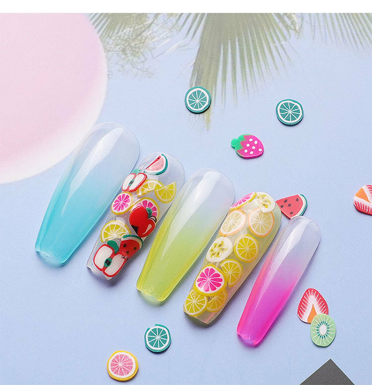 3000Pcs Mixed Nail Art Fruit Fimo Slices For Slime DIY Nails Crafts Decoration