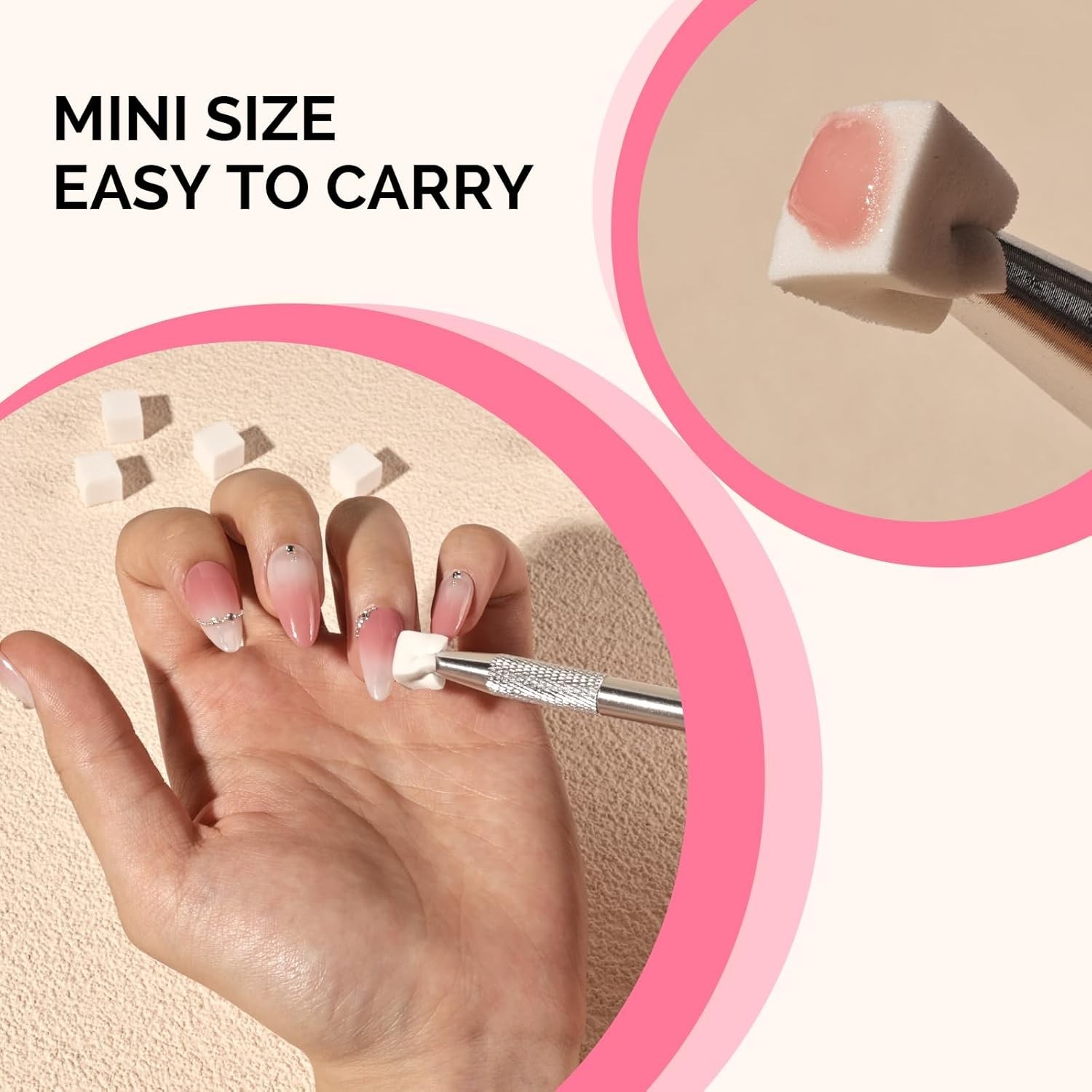 Professional Nail Art Sponges Set – 100PCS for Gradient and Blooming Designs