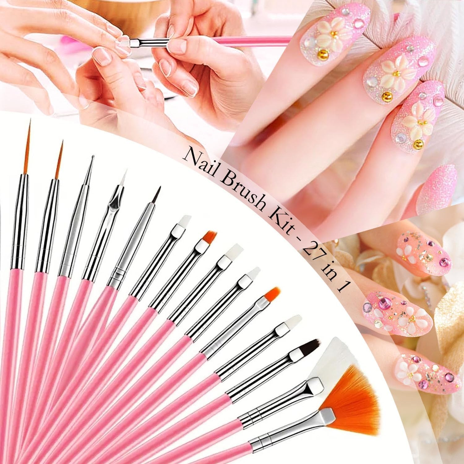 Nail Art Tools Set, Nail Art Brush, Resin Nail Art Palette, Nail Art