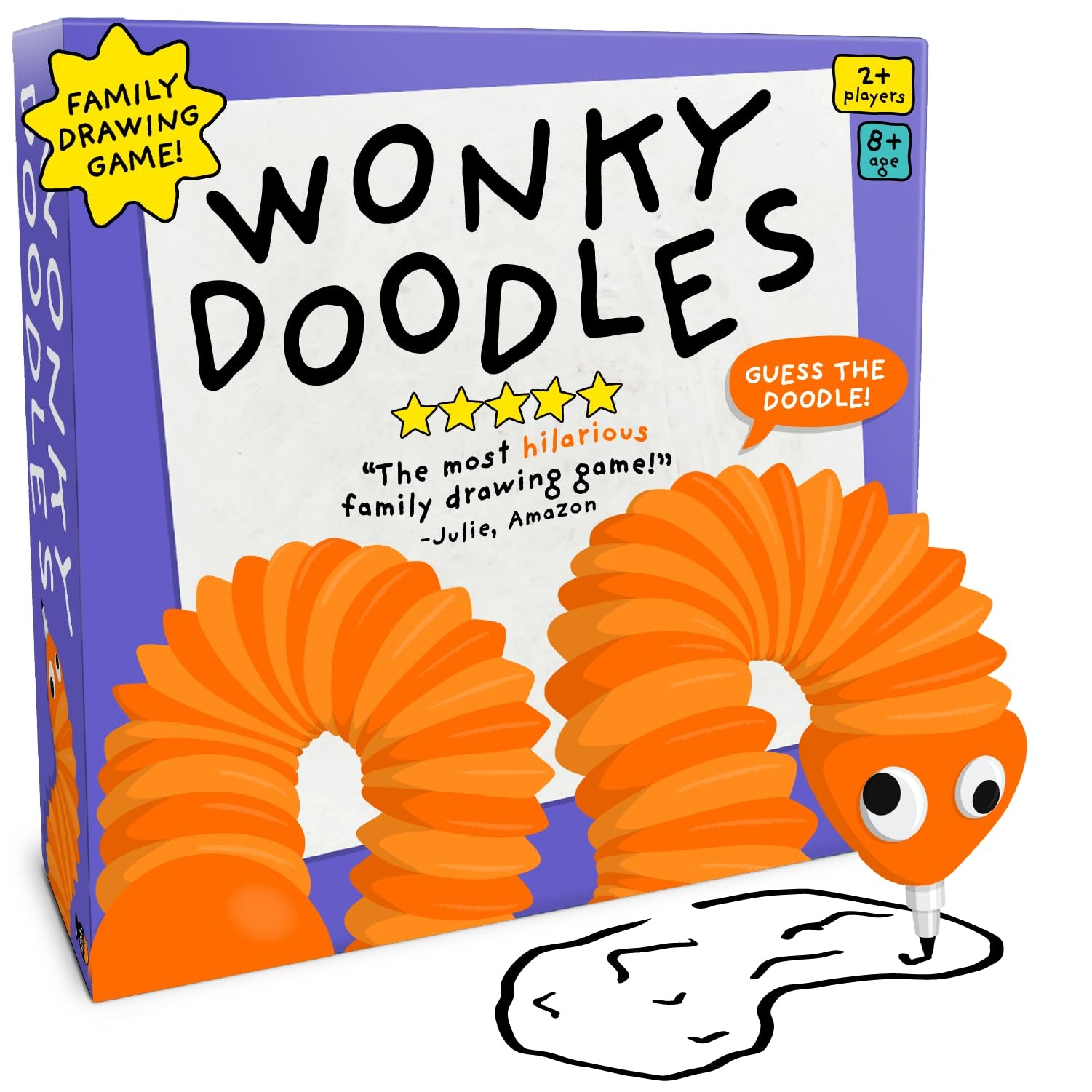 Lucky Egg Wonky Doodles – Hilarious 9 inches x 8.5 inches, Orange and White