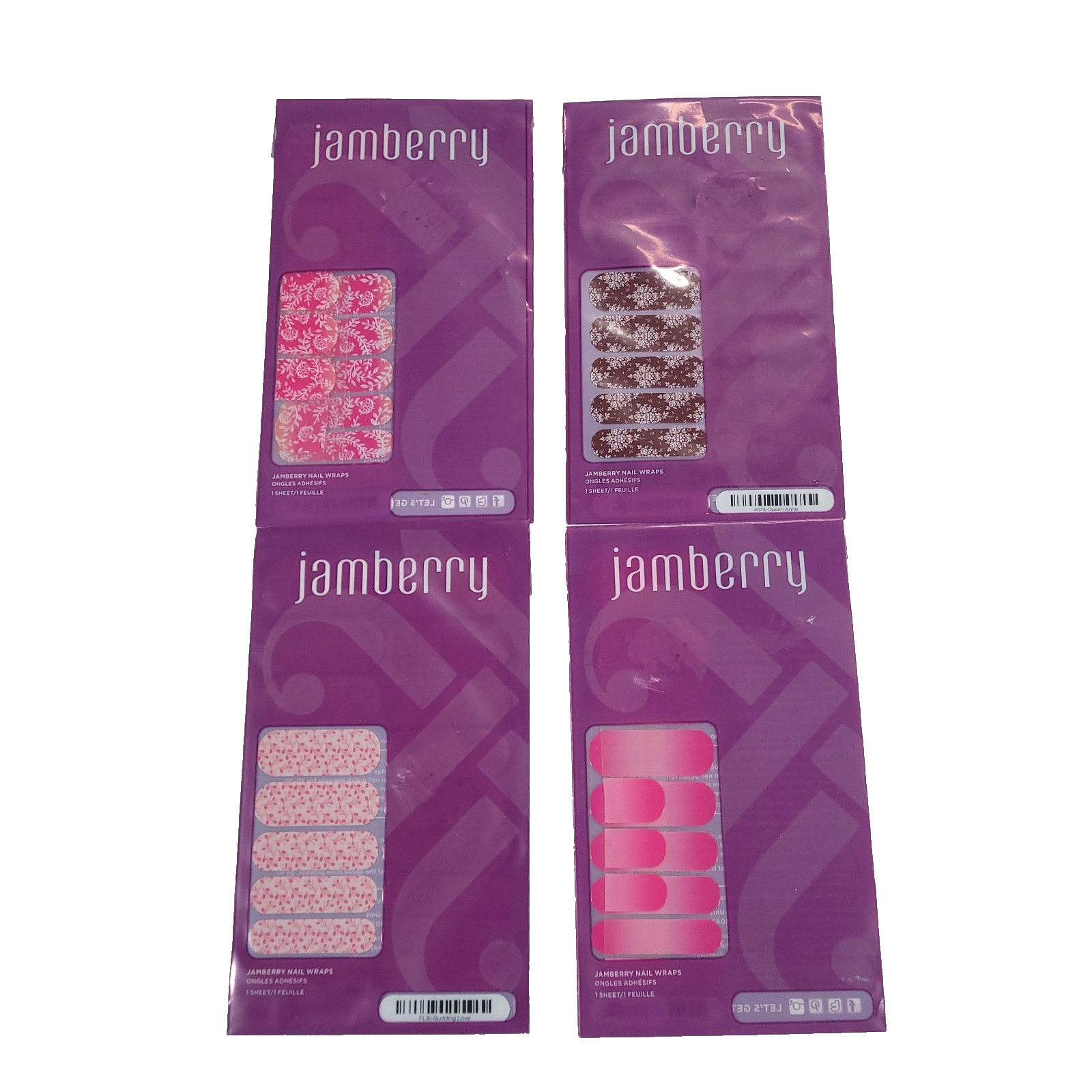 Jamberry Nail Wrap Lot 4 New Ombre Florals Vines