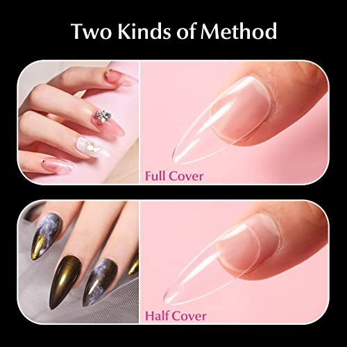 Short Almond Nails Tips 240Pcs Soft Gel Clear Nail Tips No Crease 240 Almond