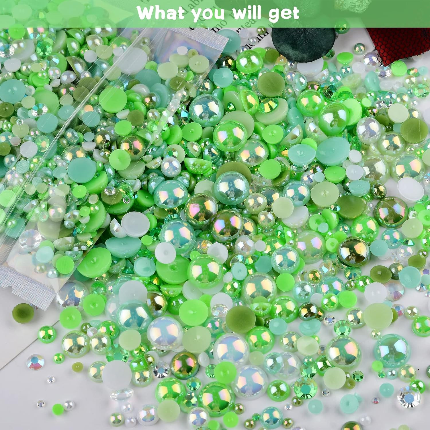 3900+ Pcs Rhinestones and Pearls Kit, 2-10Mm Flatback Gems for Nail Art, Tumbler