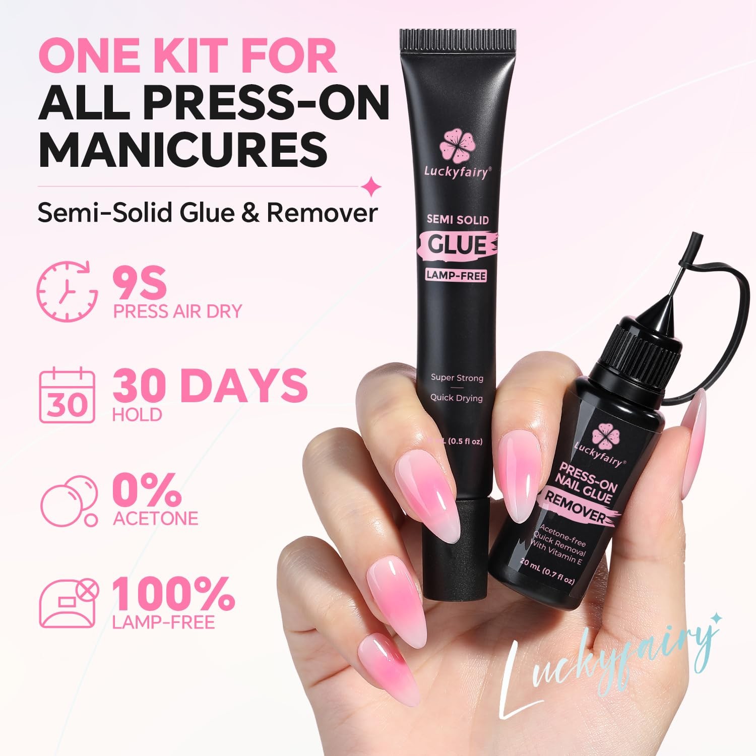 4PCS 15g Nail Glue for Press Ons with 20ml Pinpoint Glue Kit, Quick Dry Super…