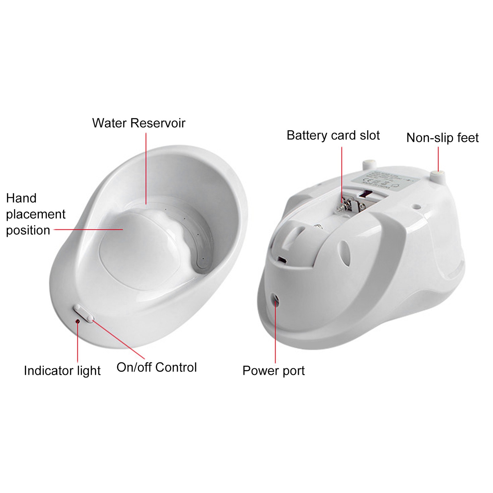Electric Nail Soaking Bowl Bubble Vibration Hand Spa Massage Machine Manicure US