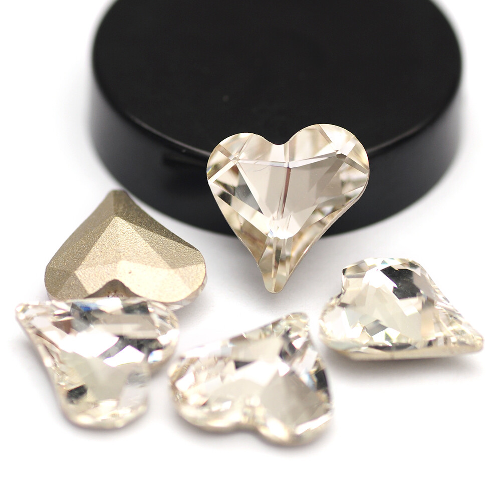 Sweet Heart Crystal Glass Nail Art Accessories Jewelry Making Beads Rhinestone