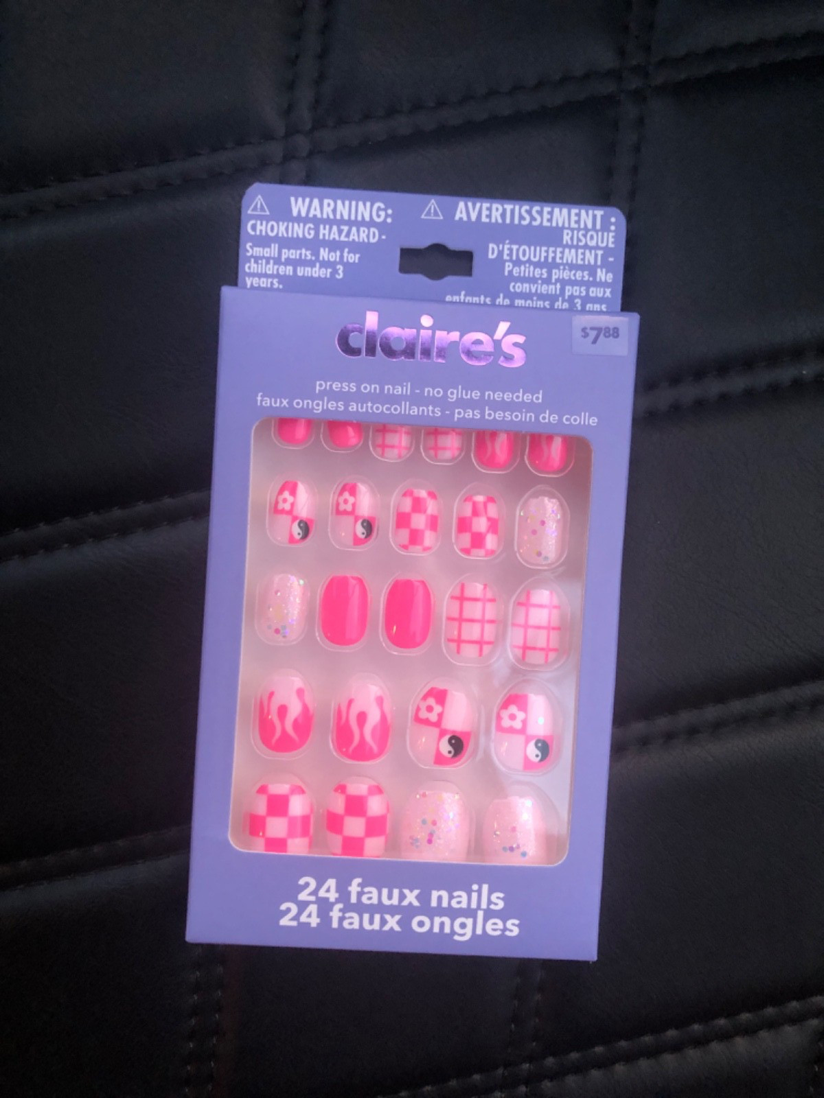 Lot Of 5 Claire’s Press On Nails For Girls 24 Total NIB