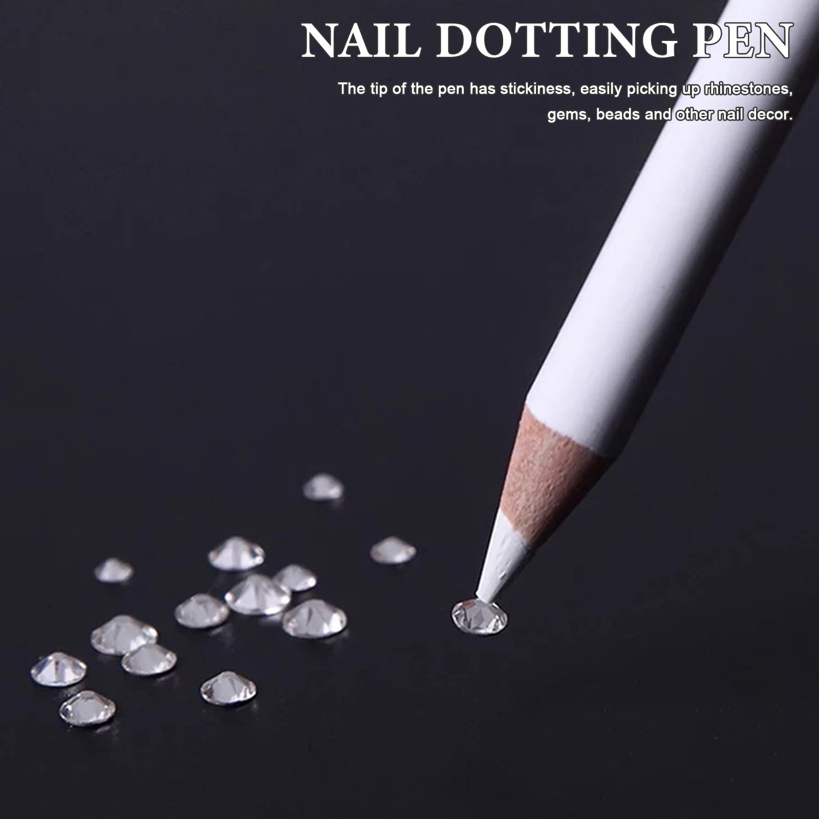 Nail Dotting Pen 12 Pack 6.69In Rhinestone Picker Tool with Sticky Tip for Ge…