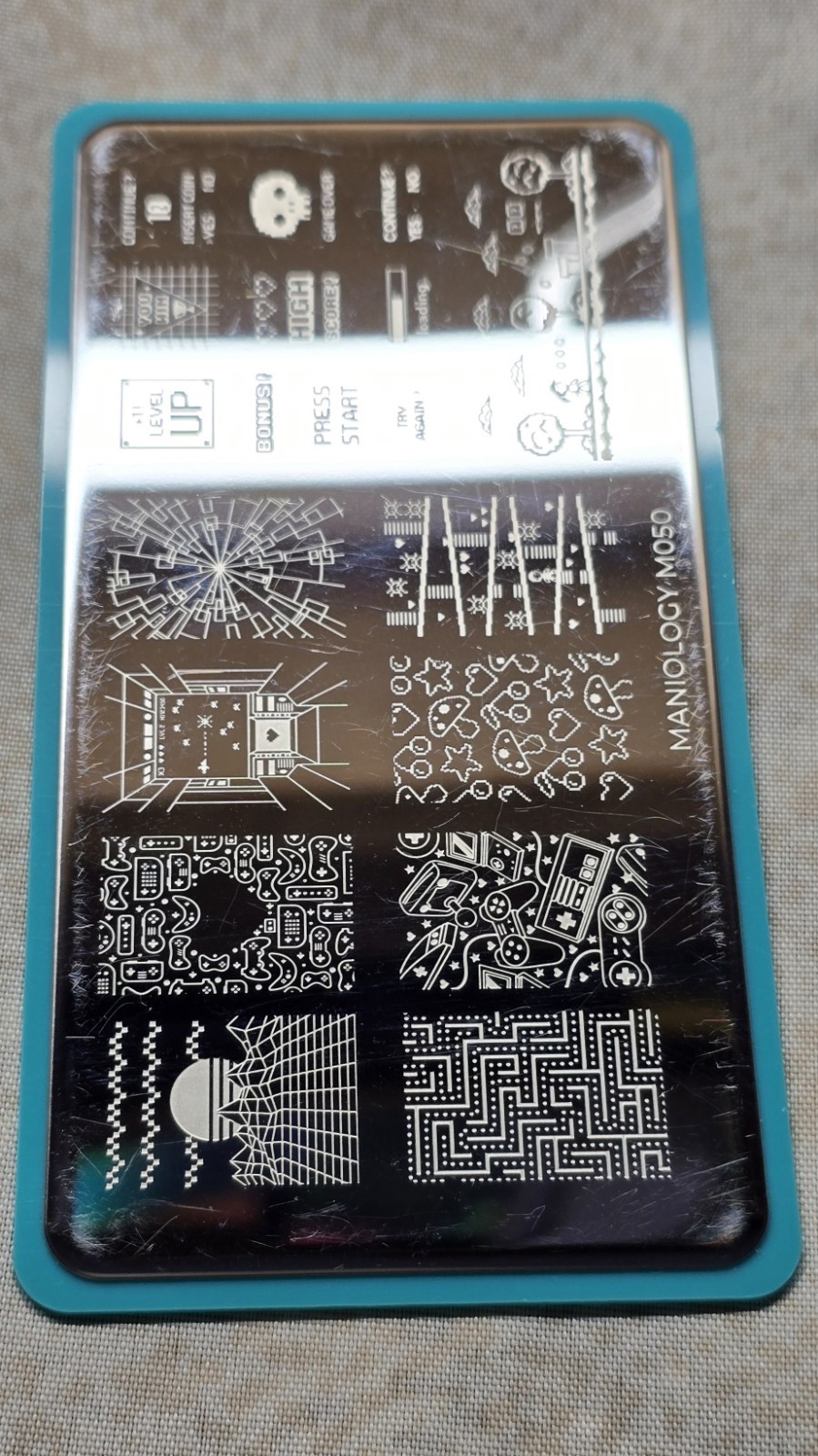 Maniology M050 Arcade Game Pacman Mario Nintendo Space Invaders Nail Stamp Plate