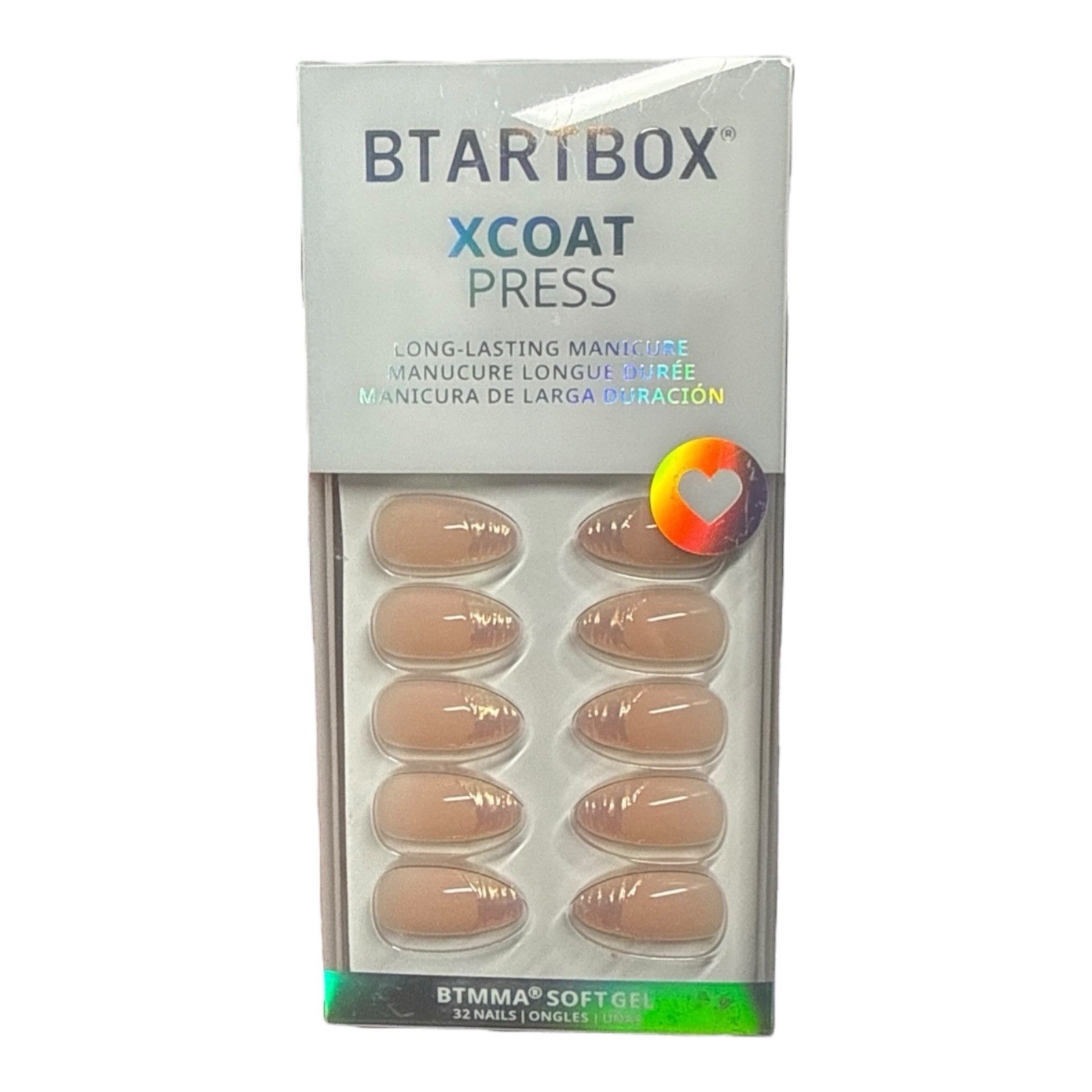 BTArtbox Press On 32 Nails Brand New In Box Almond French Tip 16 Sizes