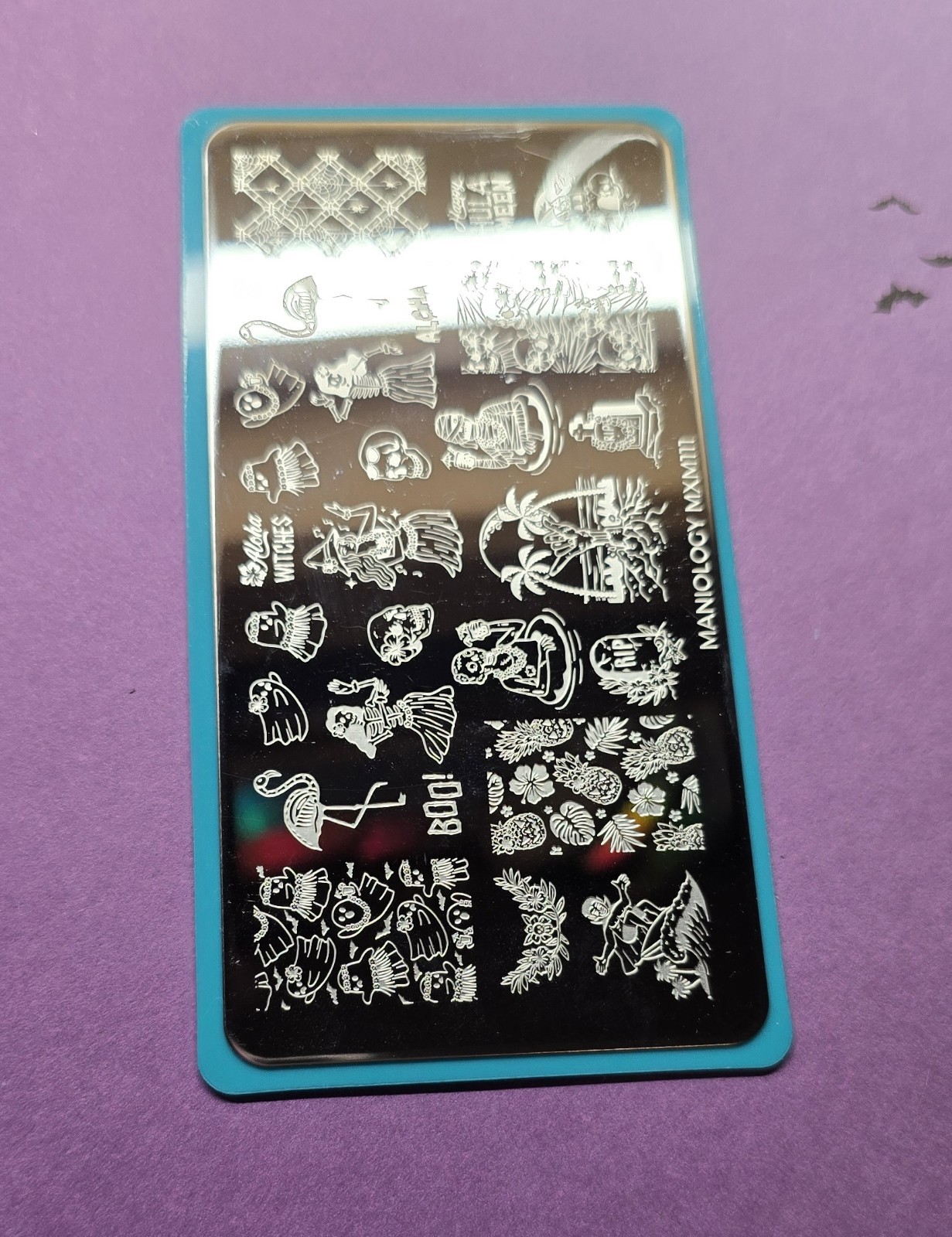 MXM111 Creepy Tiki: Spitited Luau Hula Ween Halloween Hawaii Nail Stamping Plate