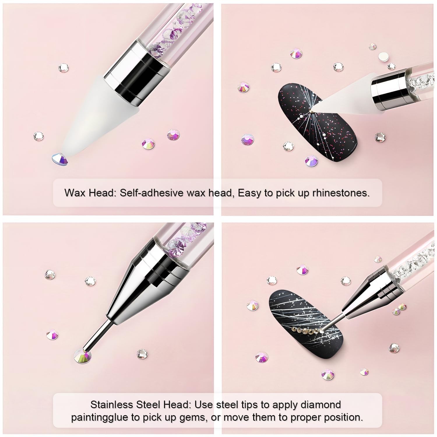 Rhinestone Picker Tool, Bedazzling Pen Dotting Tools | Dual-end Bedazzler Too…