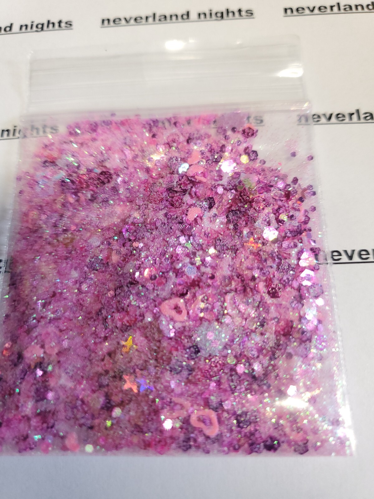 Bubblegum Pink | Iridescent Glitter Mix|Nail Art|Acrylics & Gels |Princess nails