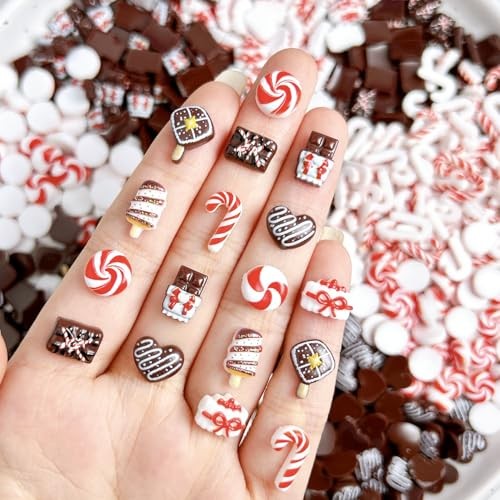 40Pcs 3D Christmas Nail Art Charms Mixed Christmas Resin Nail Charms Style 2