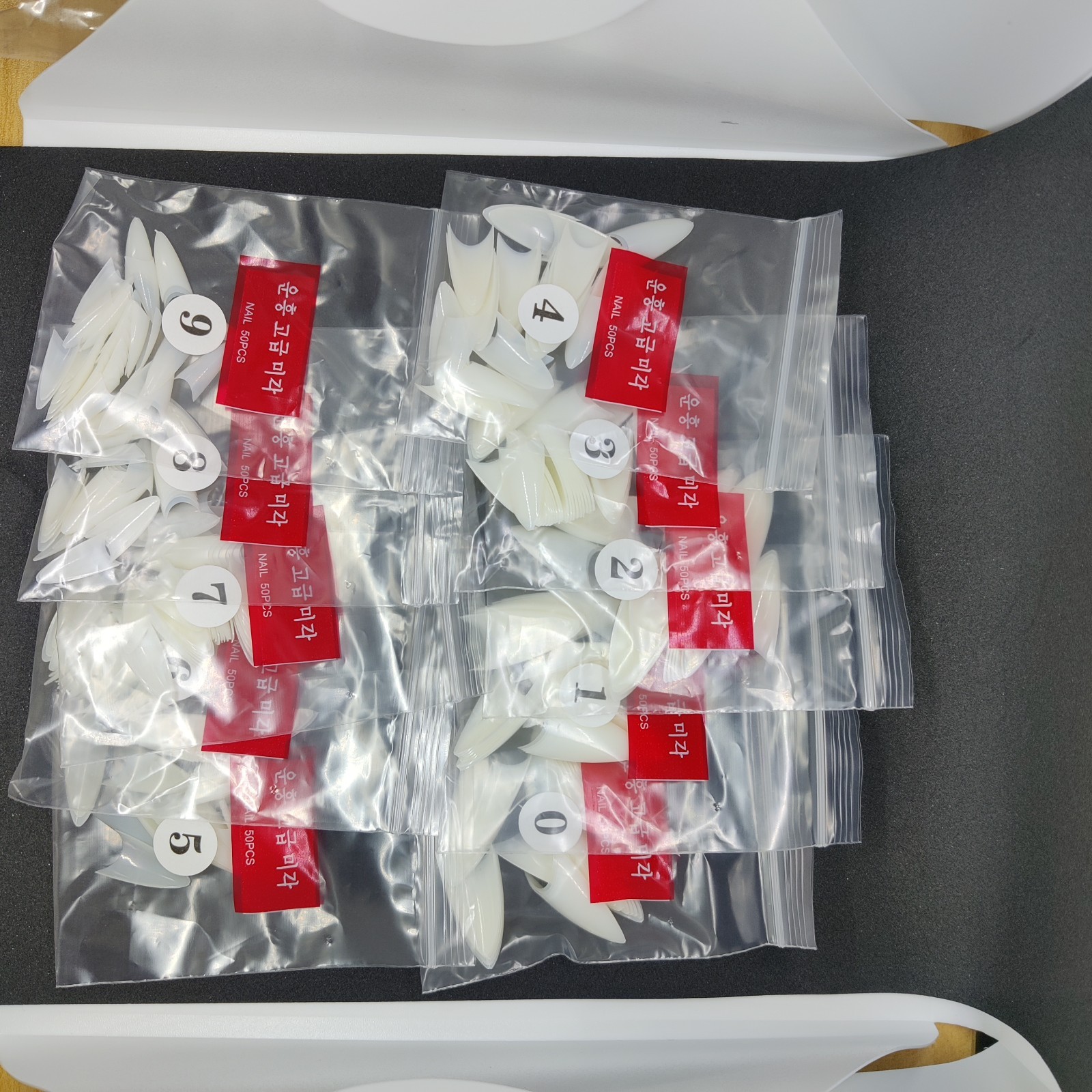 500Pcs Short Point Stiletto Artificial Nail Tips Acrylic French Natural Nails