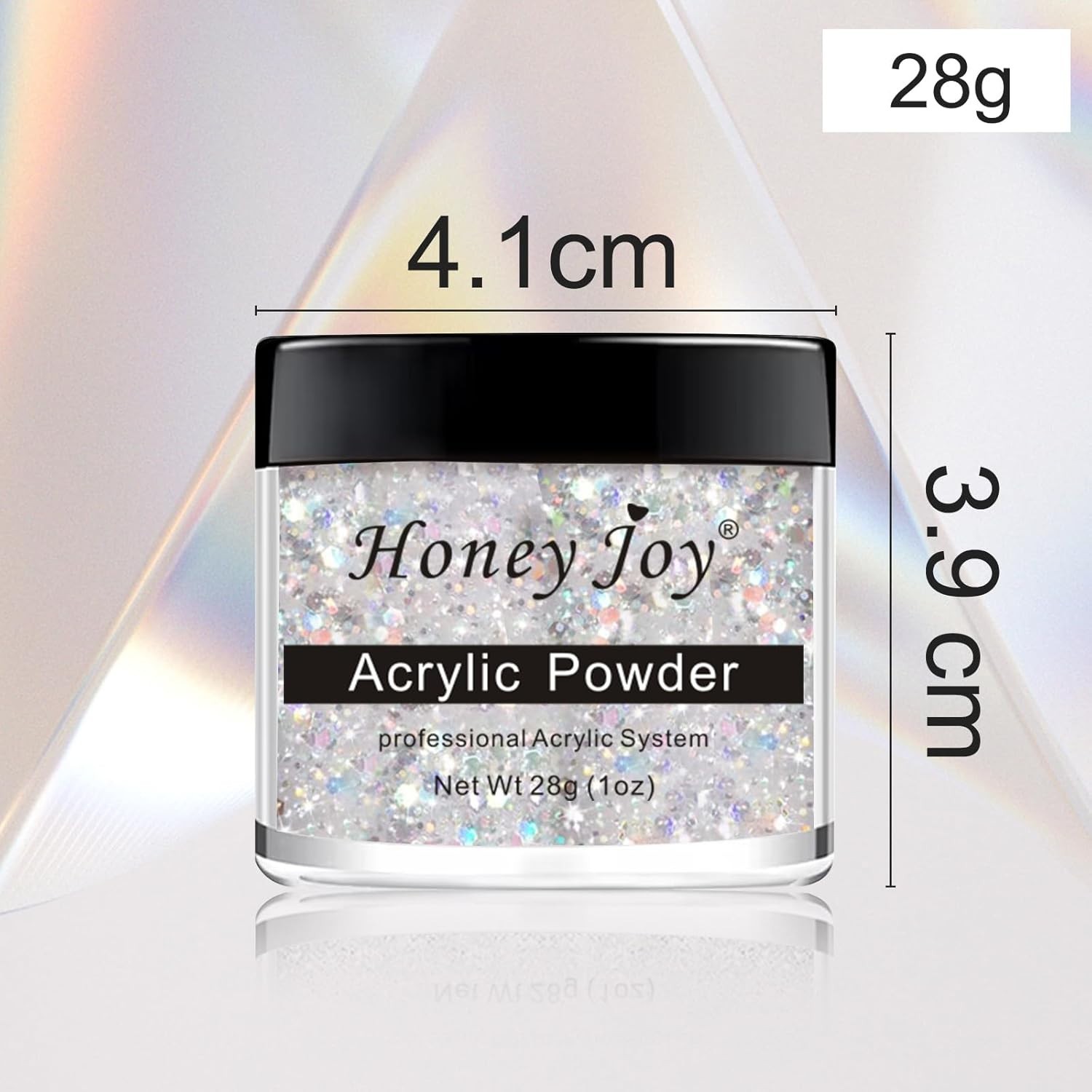 Polvo acrílico transparente blanco nude color polímero para decoración de uñas