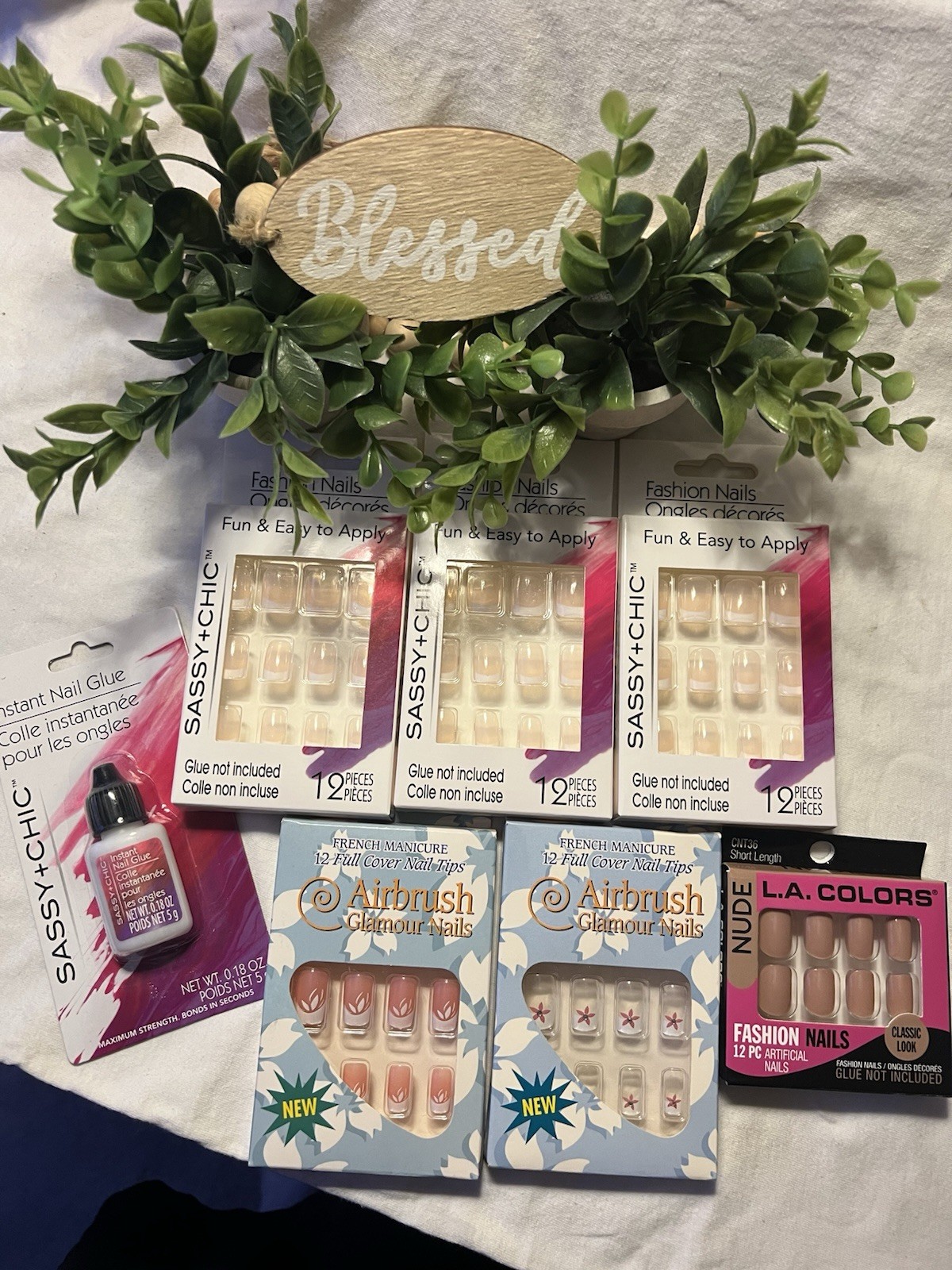 Variety Of Artificial Fingernails With Free Nail Glue