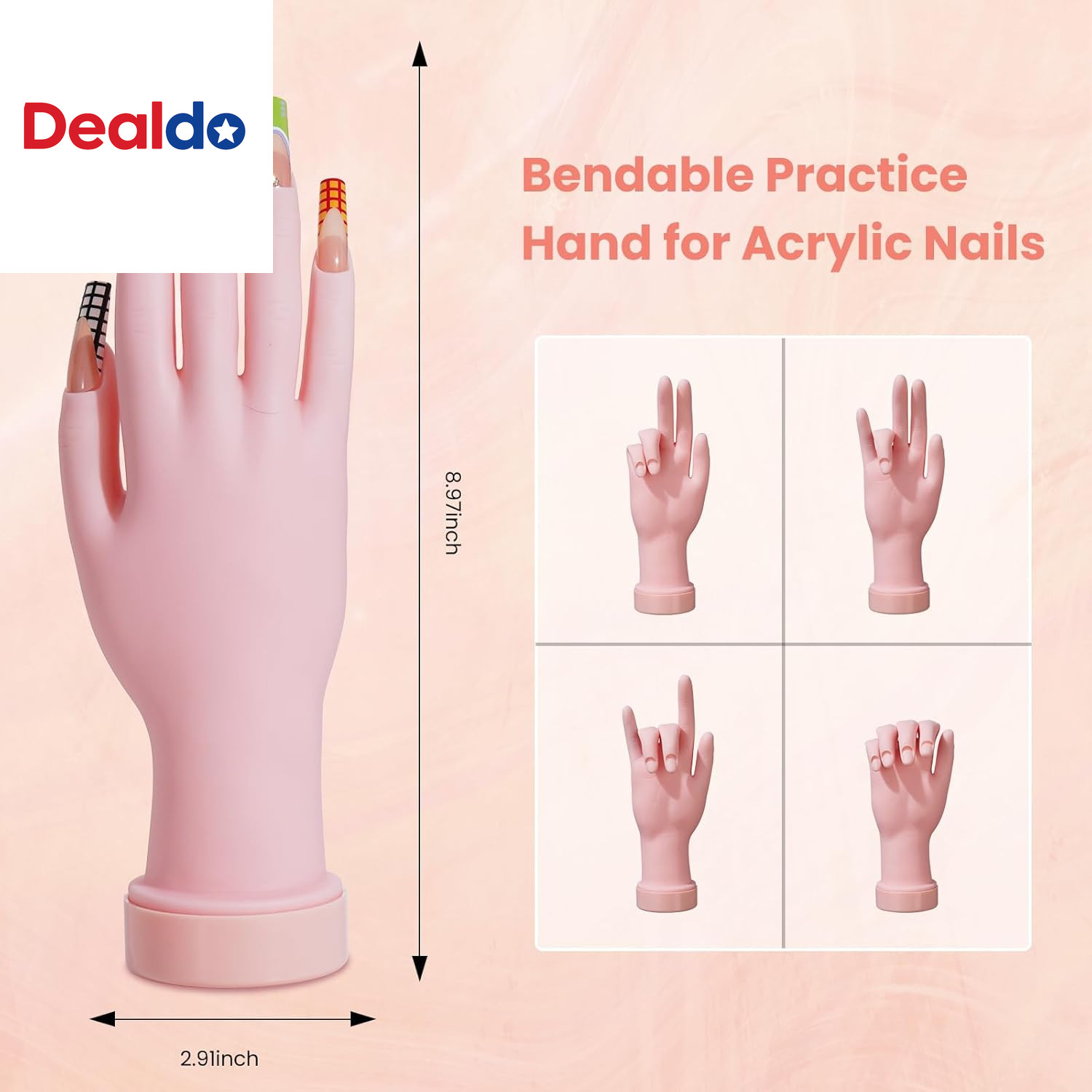Nail Kit for Beginners with Everything: Practice Hand Acrylic Nail Set Professio