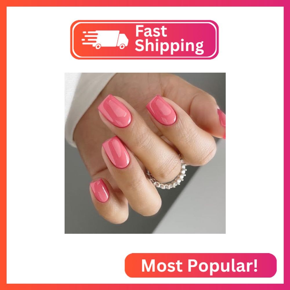 JMEOWIO Semi Cured Gel Strips Nail Art Sticker Wrap Orange Pink