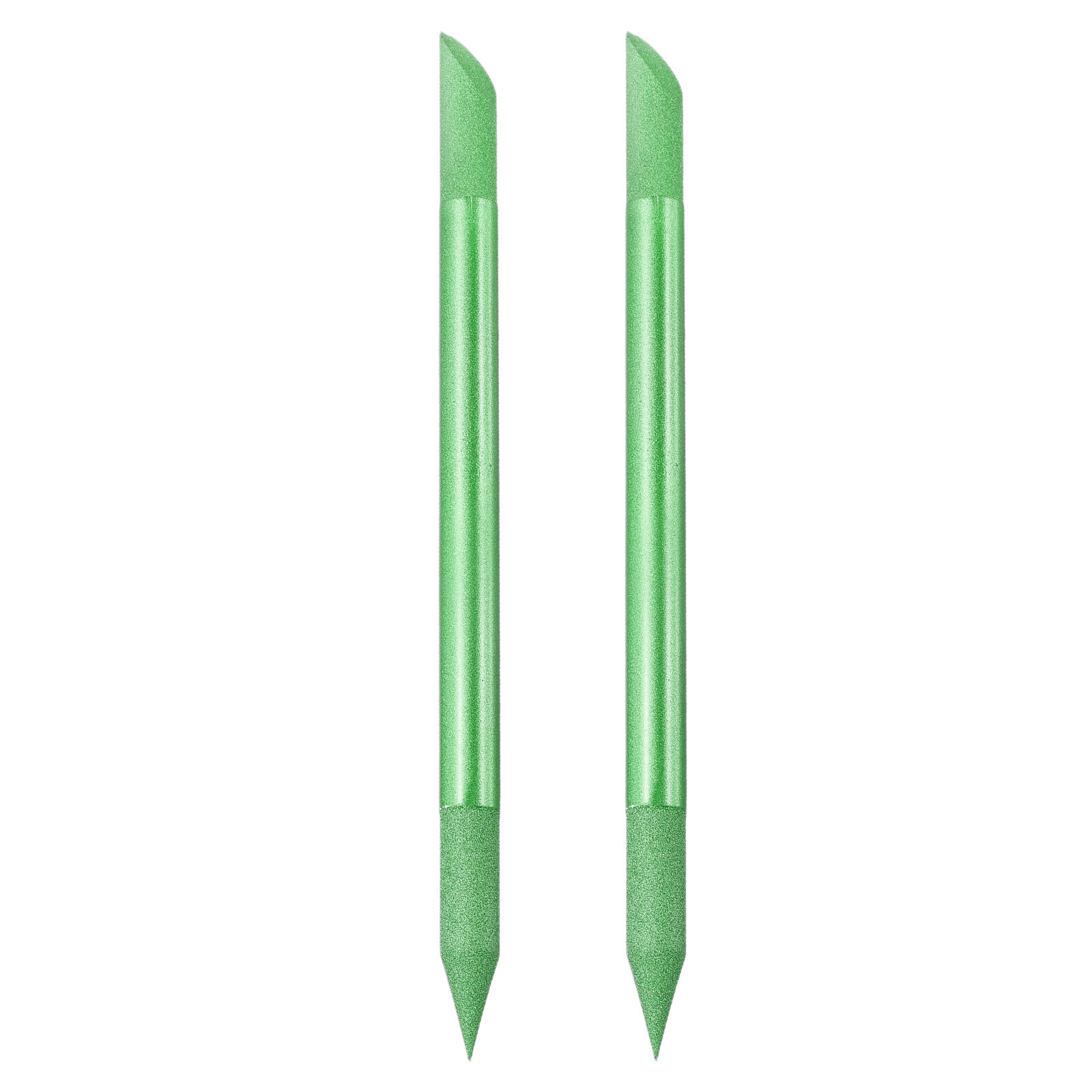 2pcs Glass Cuticle Pusher Crystal Manicure Stick for Nail Care, Green