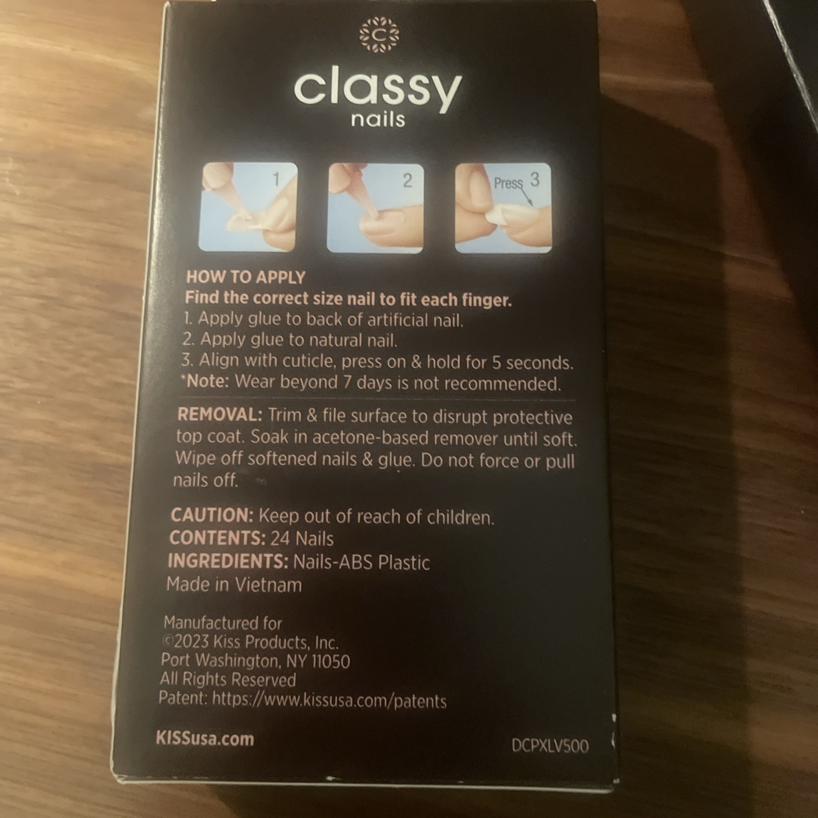 KISS Classy Premium Shiny Bling Nails Glue Not Included Nib 24 Ct 2 Packs