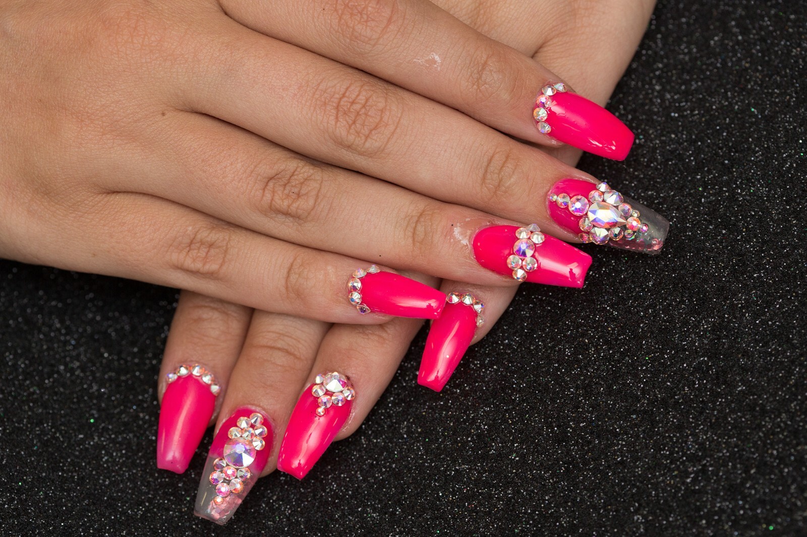 24 Aquarium Nails Acrylic False Nail Art Tips