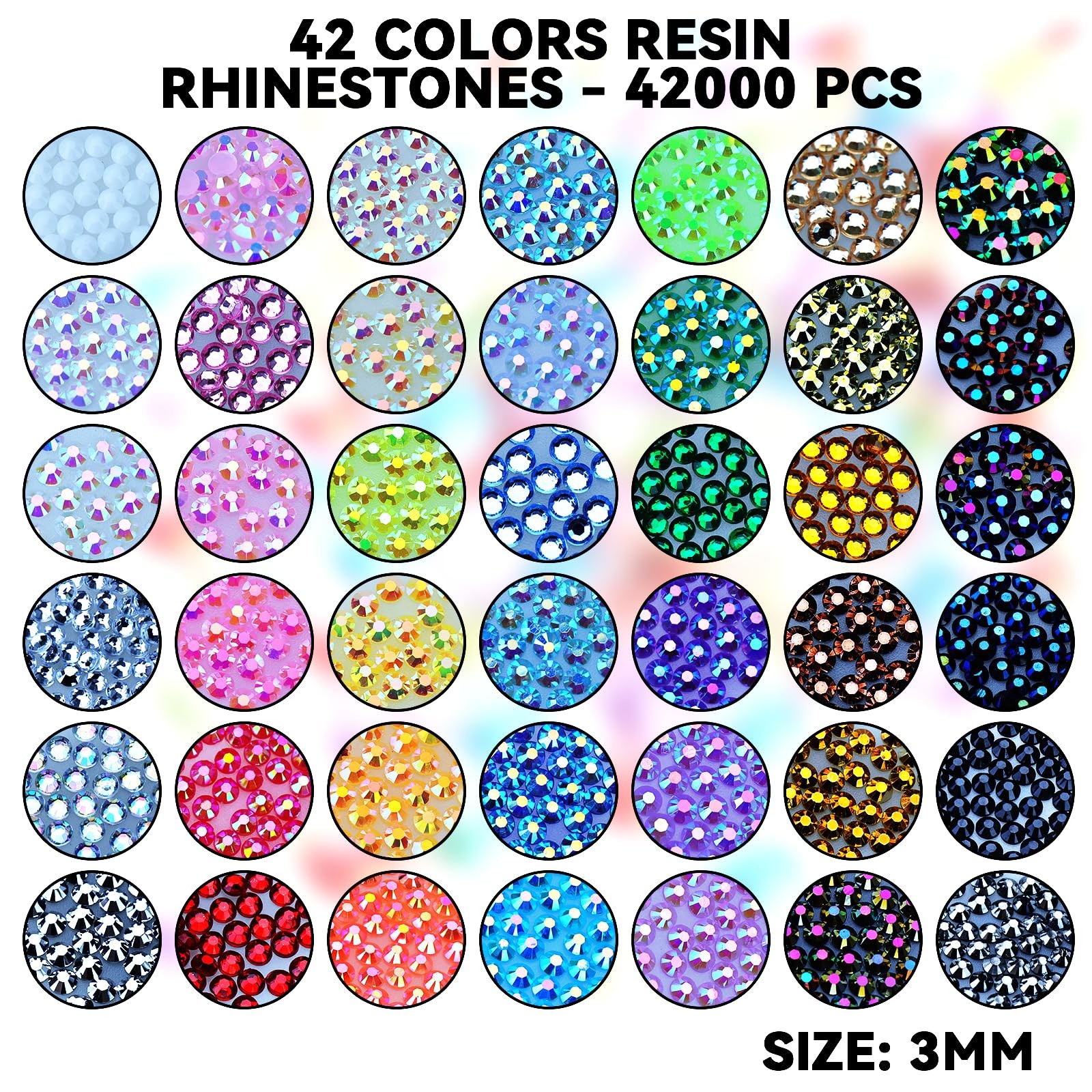 Bedazzling Kit 42 Colors, Bedazzler Kit with 42000Pcs Rhinestones, Tweezer, 3…