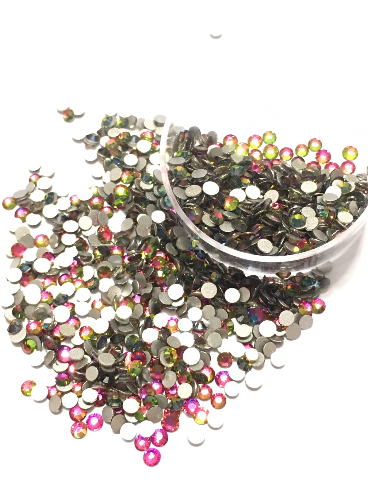 diamond cristales para uñas varios tamaños y colores 1440pz en cada contenedo