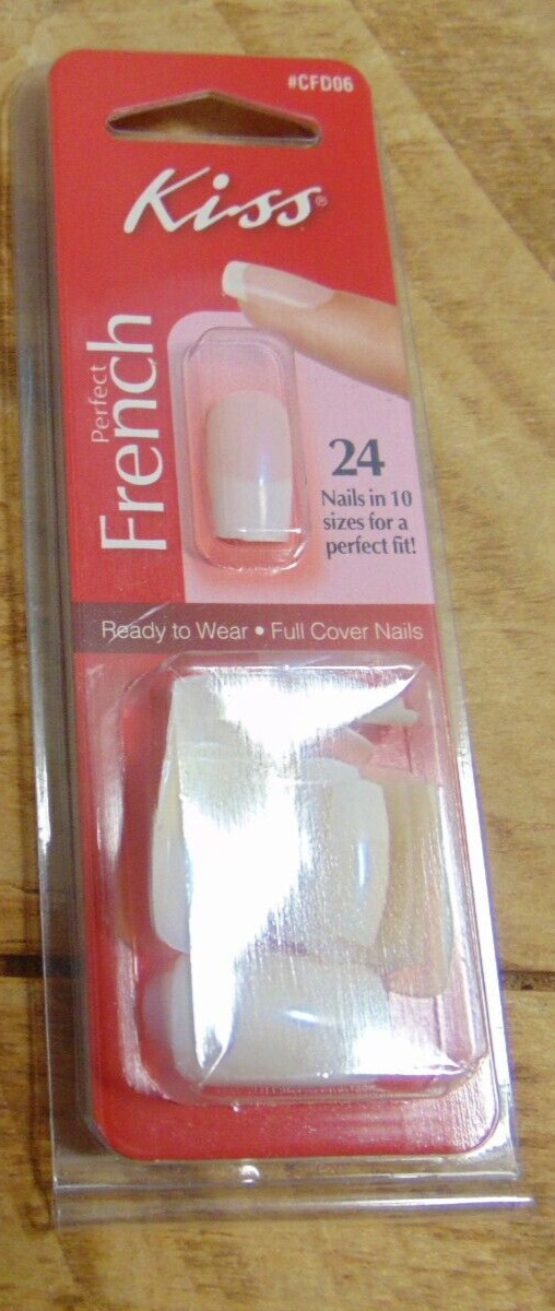 Kiss Perfect French Fingernails – 24 Nails in 10 Sizes