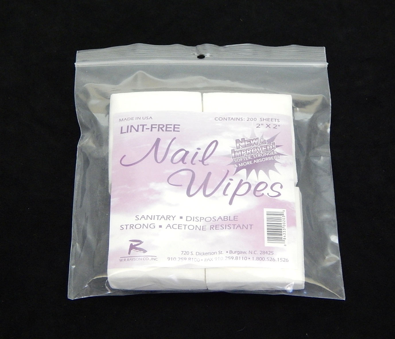 200 x Lint Free Nail Wipes Acrylic / Gel / Tips Remover