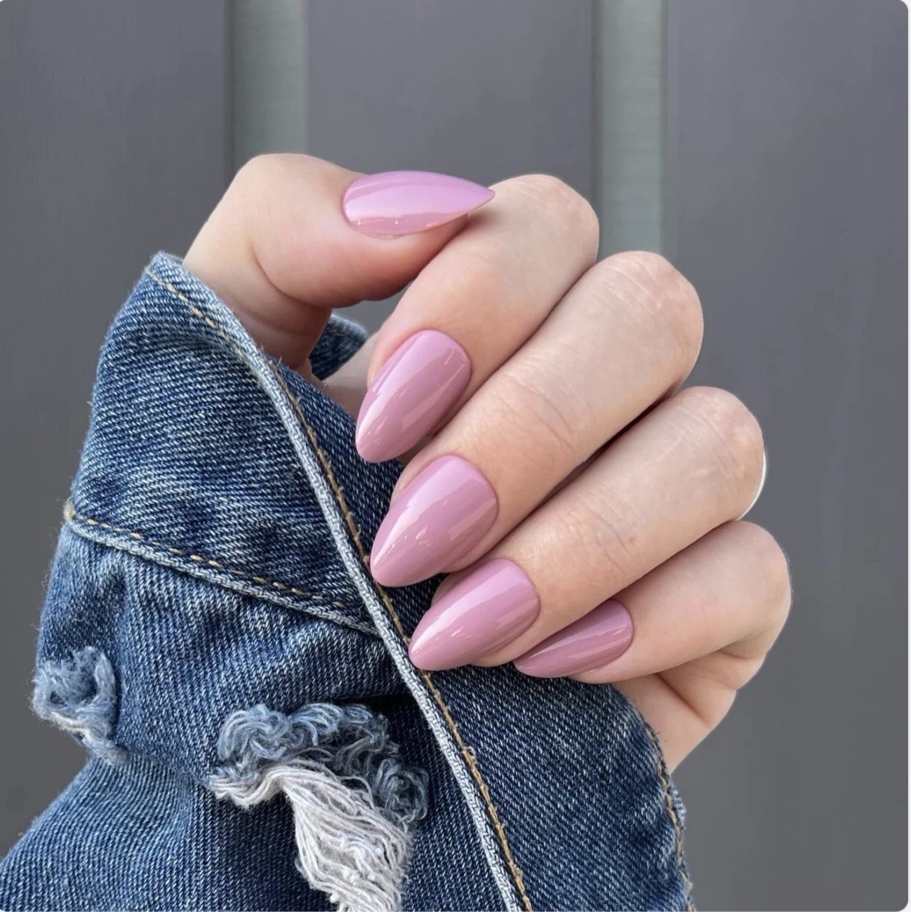 Hello Love Press-On Nails Almond Mauve Good Grief- Set Of 2