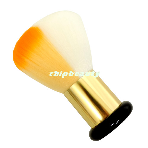 Makeup Nail Art Dust Brush Remover Manicure Acrylic Powder -White Yellow Hair
