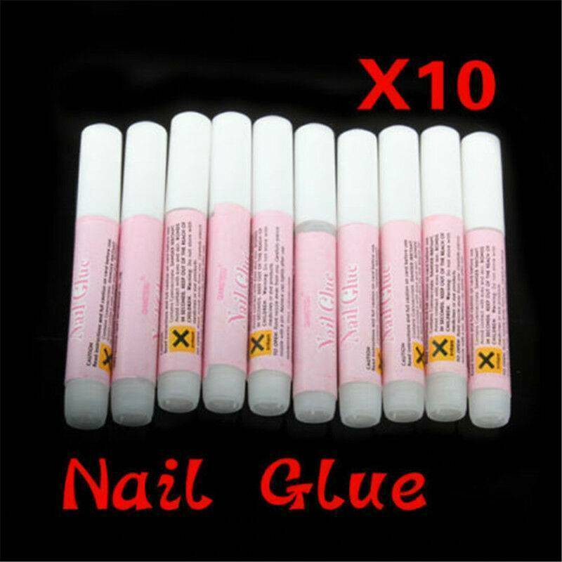 10 PCS Nail Tip Glue Super Bond For Acrylic Nails Strong Adhesive Manicure Tools