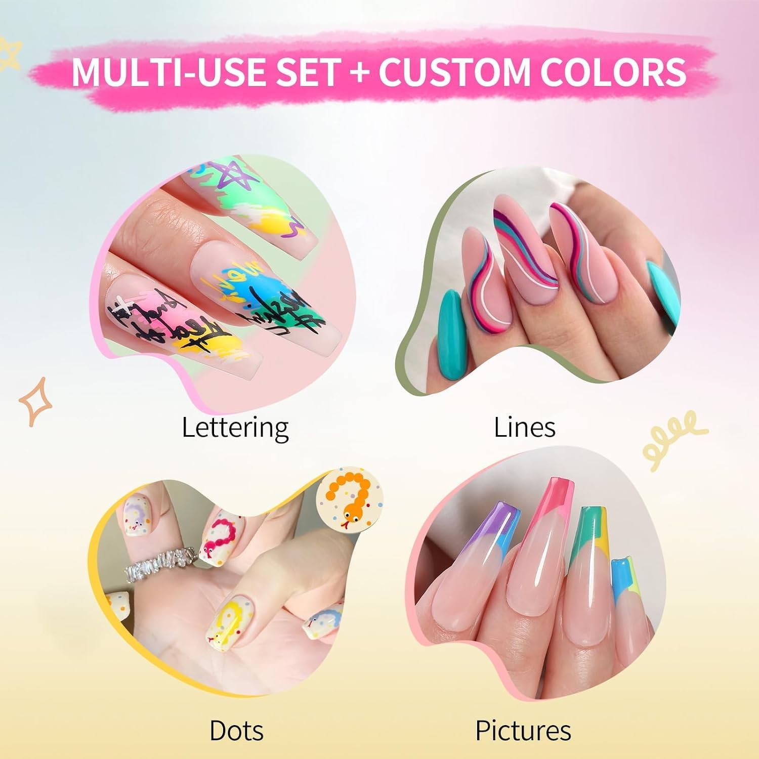 Quick Dry 12 Colors Neon Nail Art Pens – Fun Acrylic Markers for Creative Nails