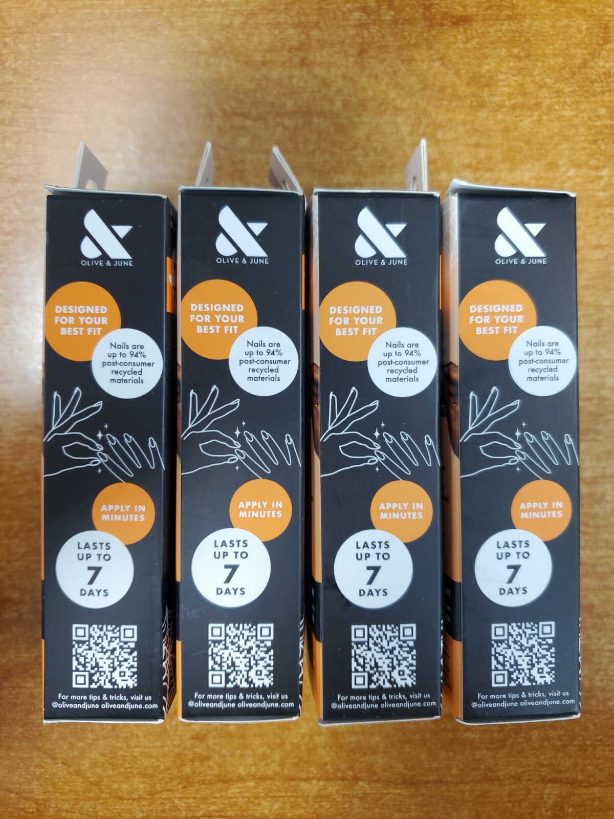 4 Pack: Olive & June Press On Nails Super Stick Mani Boogie Bones (9442) – R9P6b