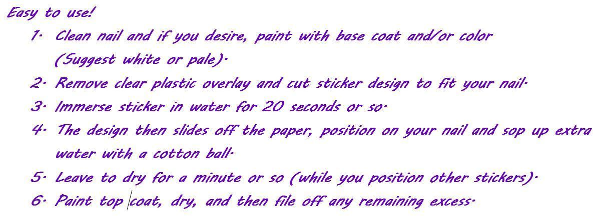 20 Sets Summer Ocean Peacock Nail Art Stickers Water Decals Transfer C 2.75″ #AG