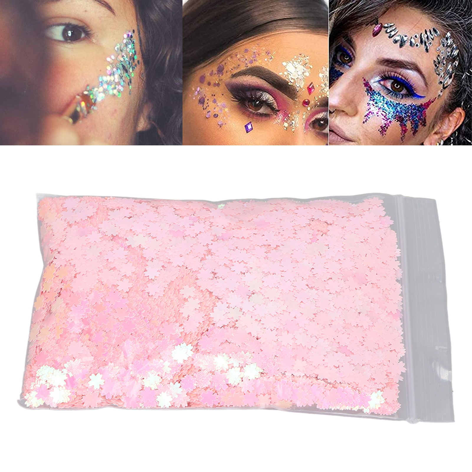 50g Nail Glitter Flakes Beautiful Sheen For Nail Art DIY Pink