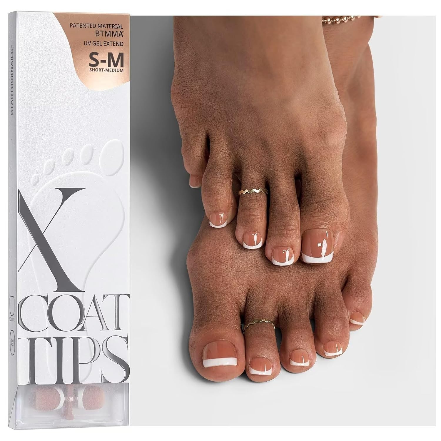 XCOATTIPS 160 Pcs French Soft Gel Toe Nail Tips – Perfect Fit & Easy Application