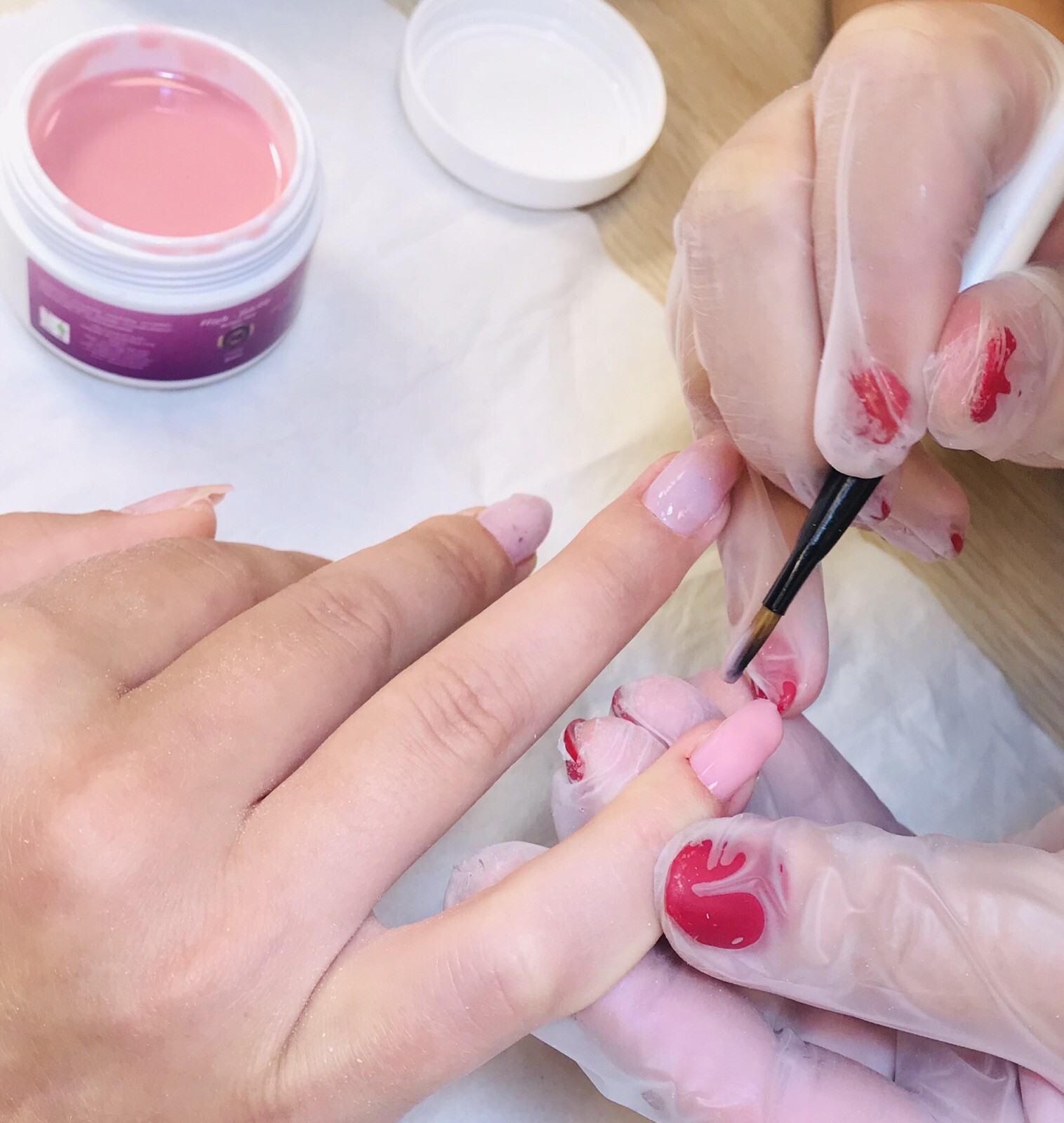 Lavish Manicure Camouflage Pink Gel For Extension Nails , Self levelling 50ml