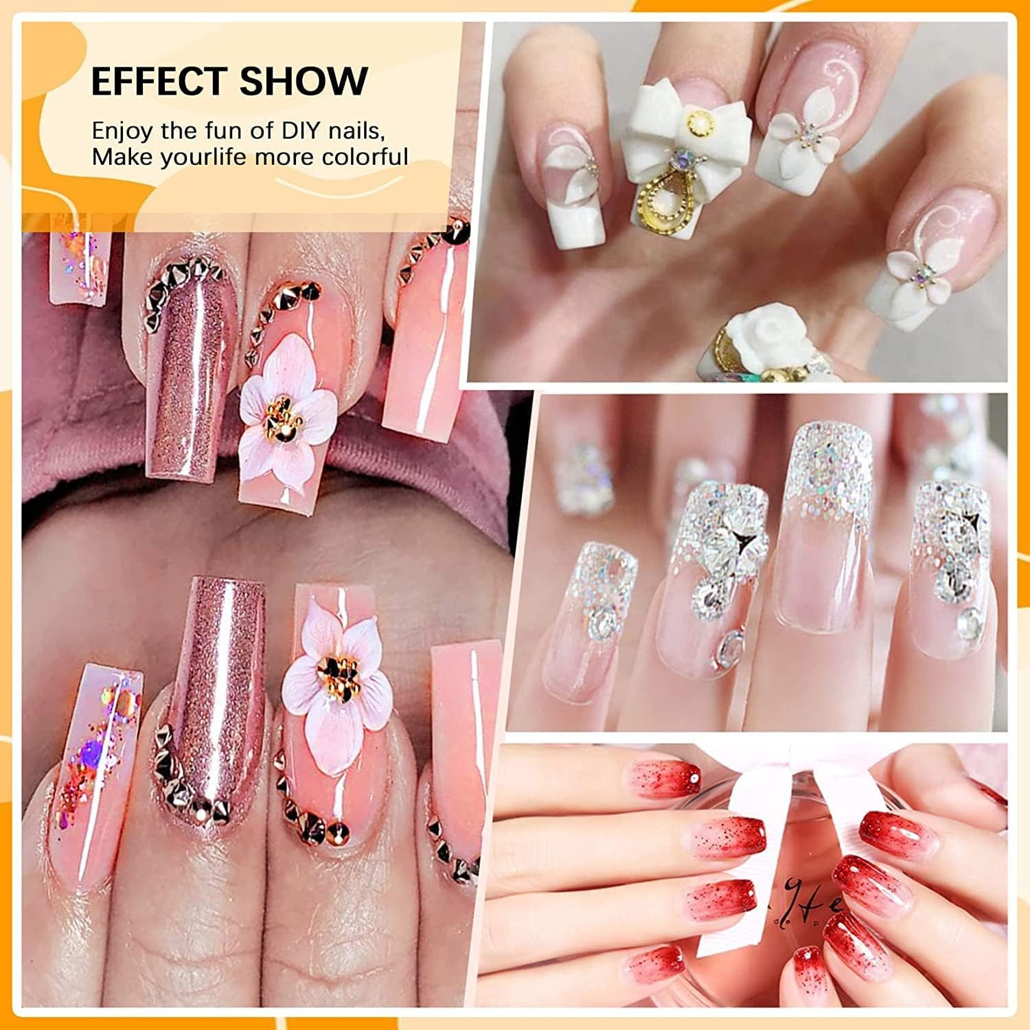 Acrylic Nail Kit for Beginners: Professional Nails Kit Acrylic Set with Everythi