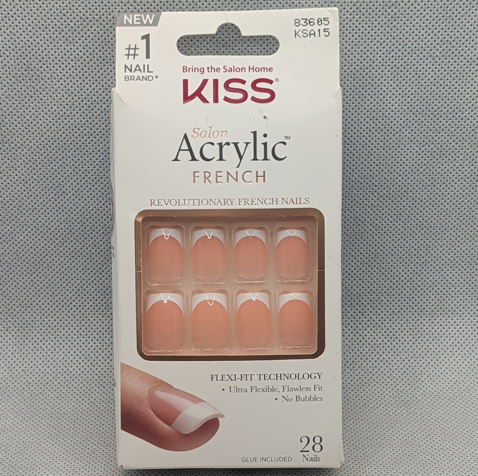 Kiss Salon Acrylic French Press-On Manicure Nails Short 83605