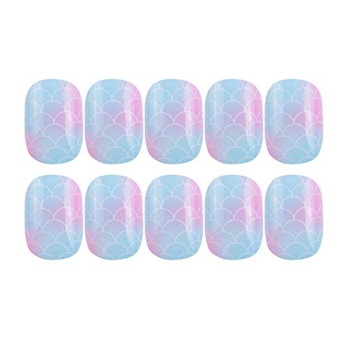 120 Pcs 5 Pack Children Acrylic Fake Nails Press on Multicolor Gradient Series