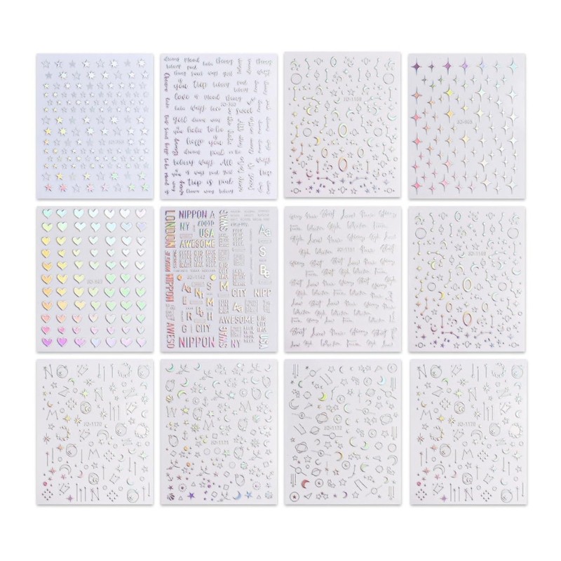 12pcs Colorful Nail Wraps Offering Comfort and Styles Manicure For Any Event