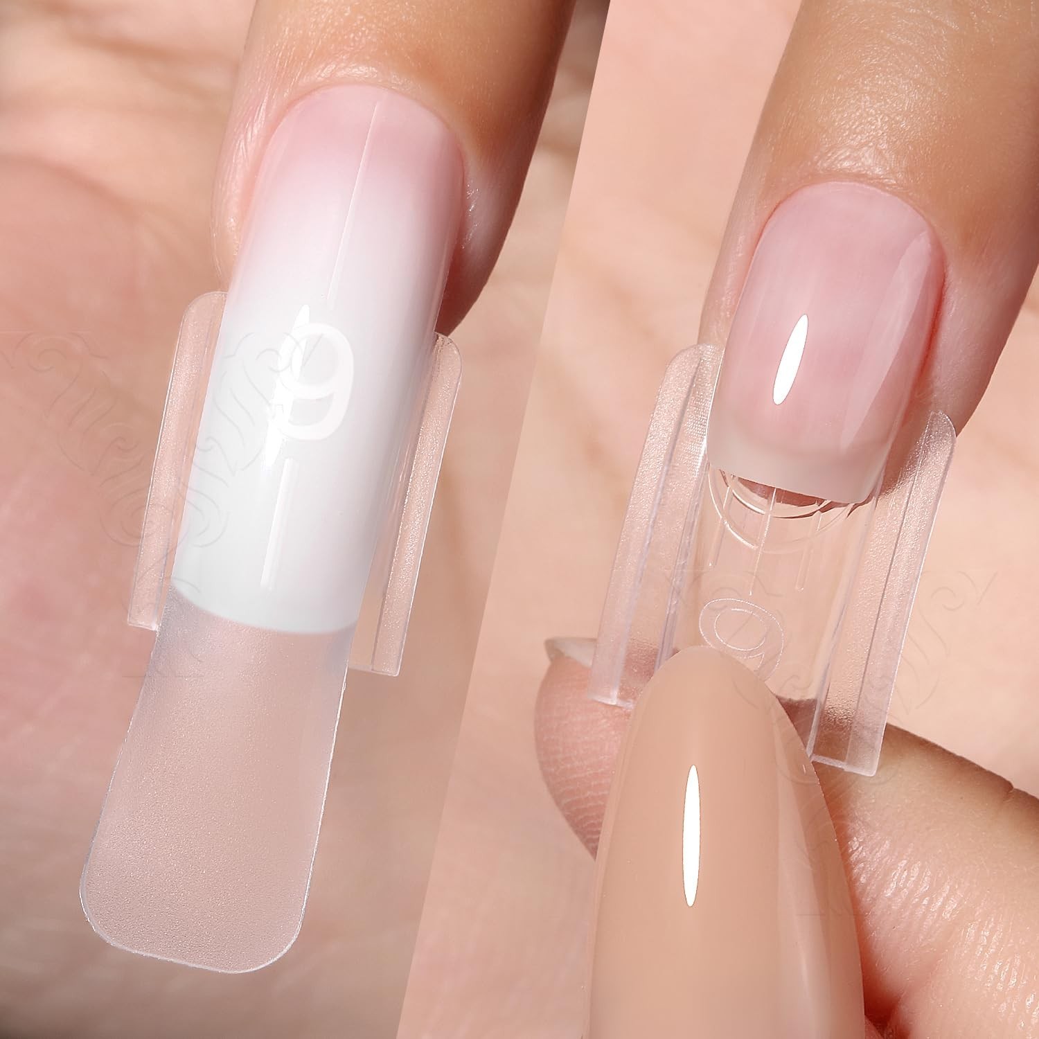 Dual Nail Forms for Builder Gel – 240Pcs, 15 Sizes, Poly Gel Nail Mold for Home