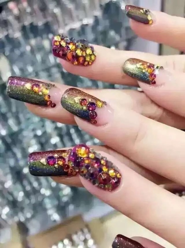 FIRE STONES RHINESTONES CRYSTAL PIXIE 3D NAIL ART SALOON MINI DIAMOND ROSE GOLD