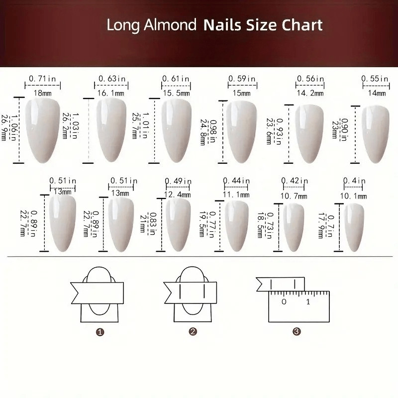 48 Pcs Stripe Dot Press on Nails, Medium Almond Nude Minimal Trendy Fake Nails