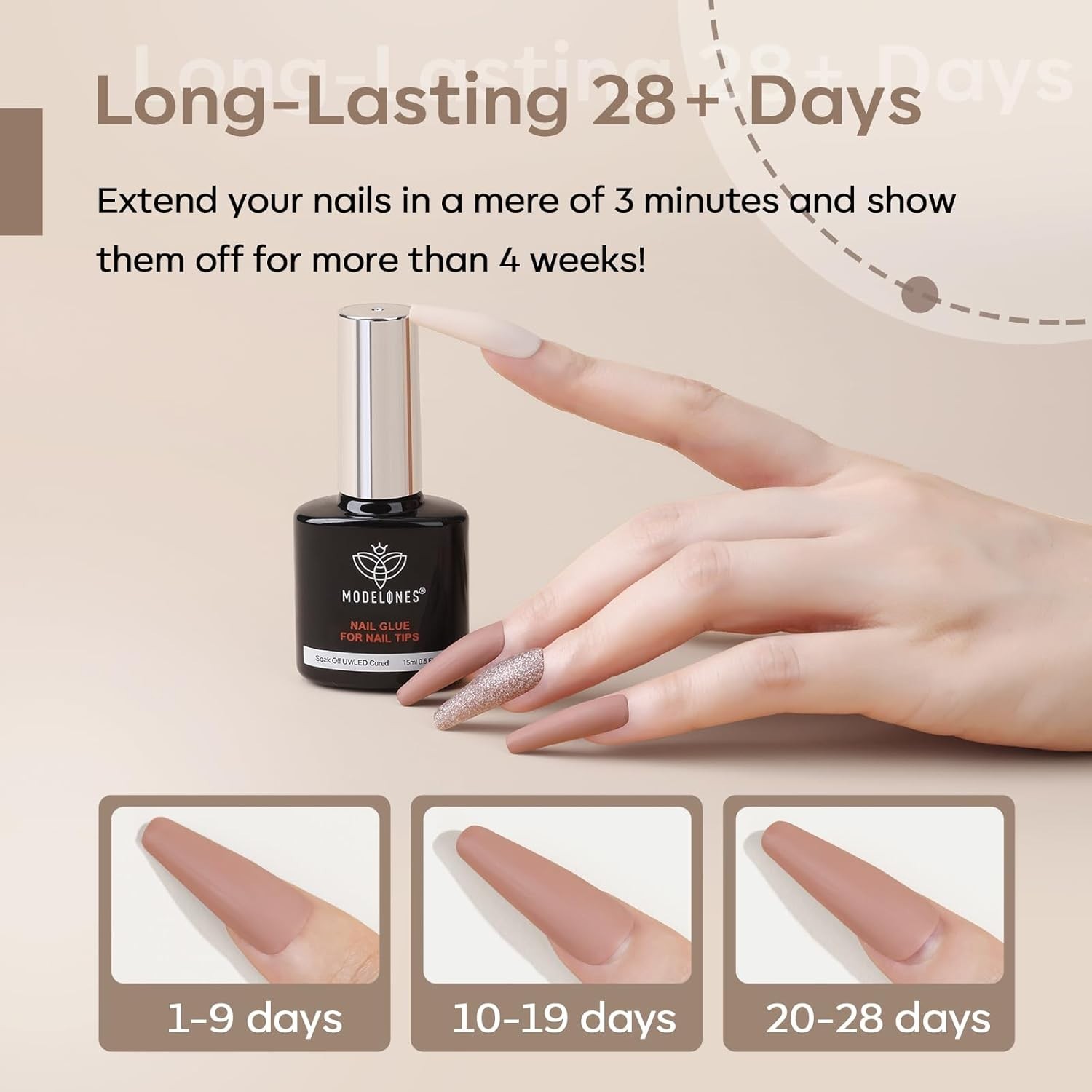 Multi-Functional 15ml Gel Nail Glue – Crystal Clear Finish for Nail Art Mastery