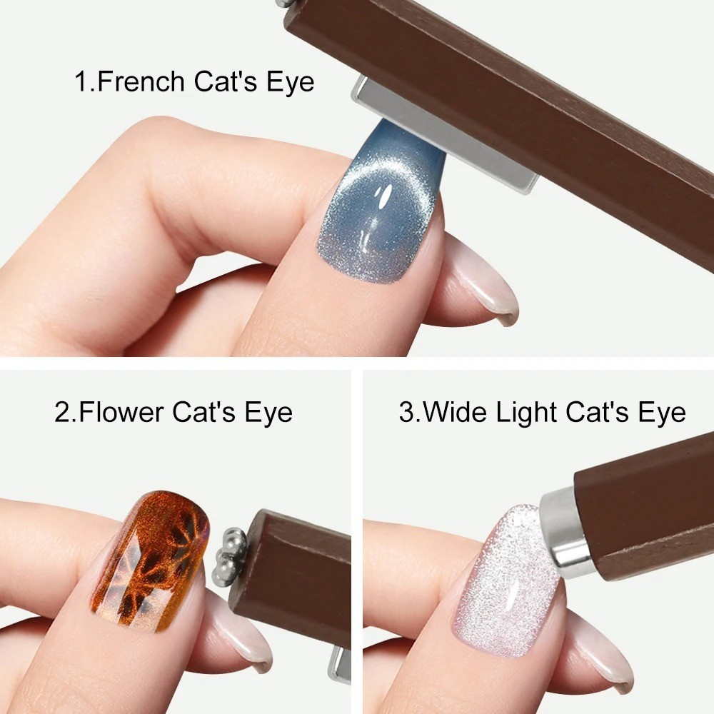 Magnetic Cat Eye Nail Pen 3-in-1 Gel Polish Magnet Stick 130mm Strong