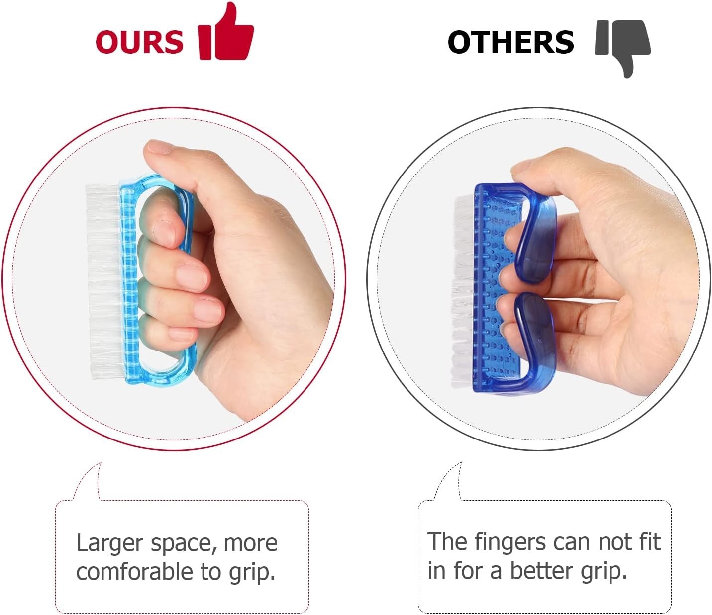 Gentle Clean Fingernail Brush Kit – Ideal for Home & Travel, 4 Brushes Included